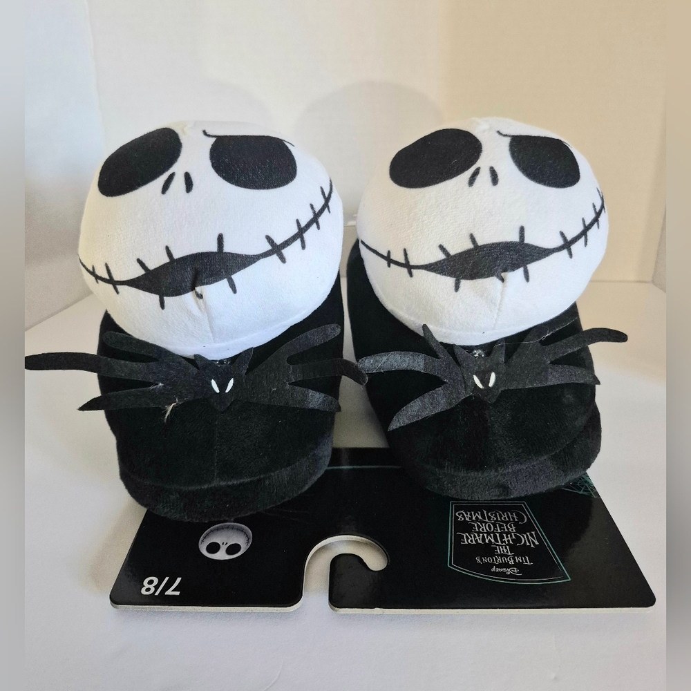 Disneys Tim Burtons Jack The Nightmare before Christmas Plush Slippers